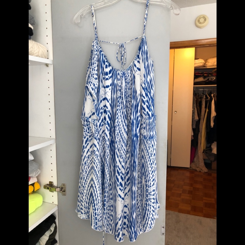 Blue and white printed sundress